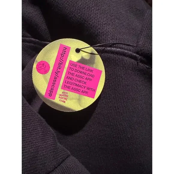 NWT Designer Anti Social Social Club Black Pull-over Hoodie Size M Unisex Design